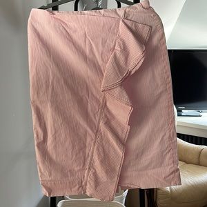 J Crew pencil skirt with ruffle detail